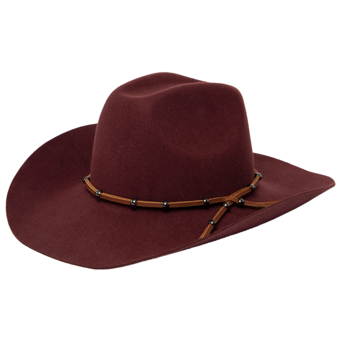 Jean - Cattleman's Crease Cowboy with Studded Leather Cording-COWBOY-San Diego Hat Company