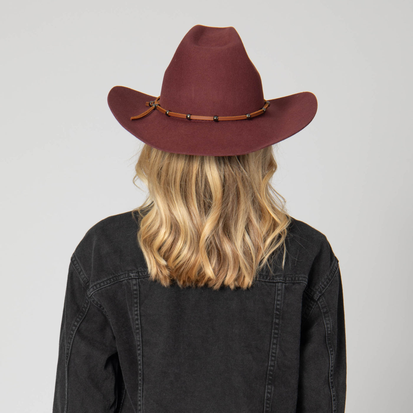 Jean - Cattleman's Crease Cowboy with Studded Leather Cording-COWBOY-San Diego Hat Company