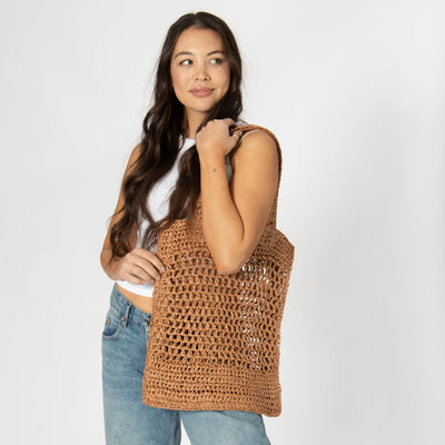 Ana - Open Crochet Tote-TOTE-San Diego Hat Company