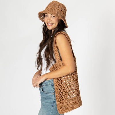 Ana - Open Crochet Tote-TOTE-San Diego Hat Company