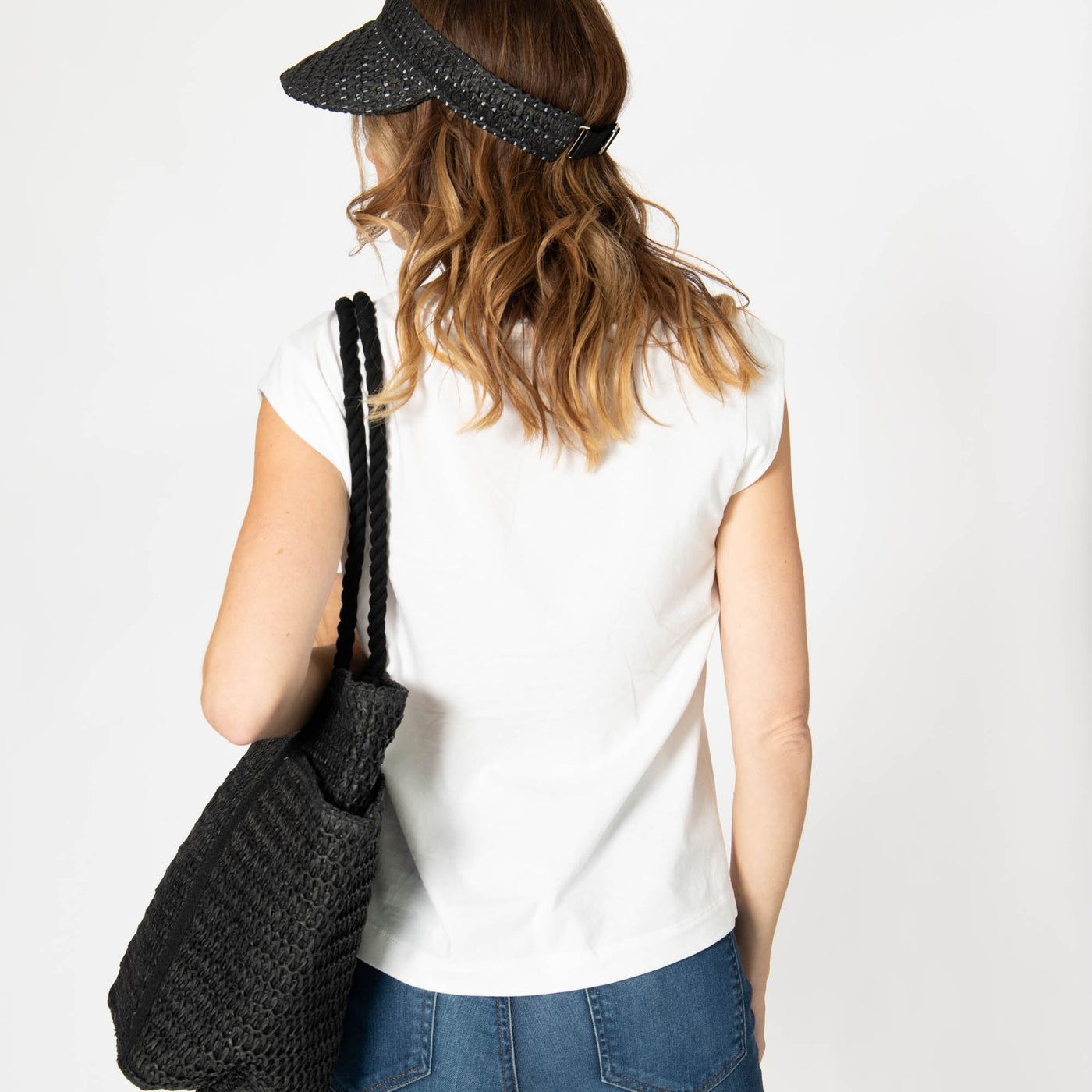 Cruz - Crochet Tote with Matching Visor-TOTE-San Diego Hat Company