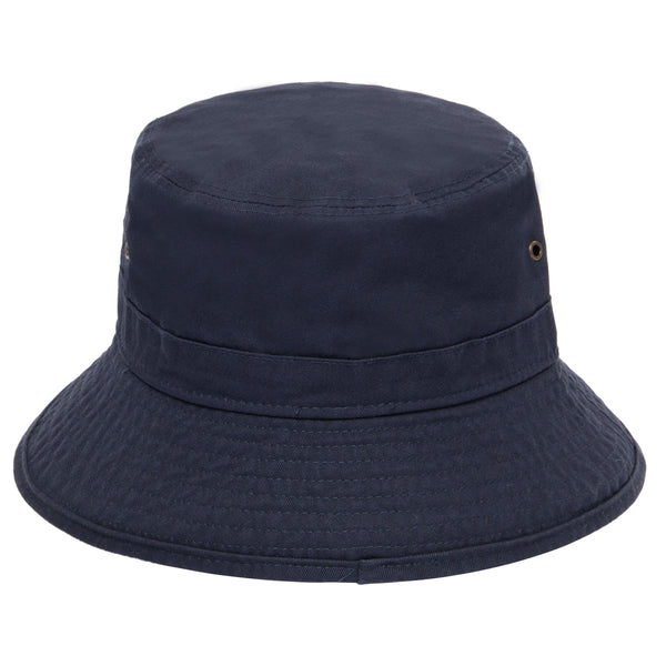 Men's washed cotton bucket with side grommets
