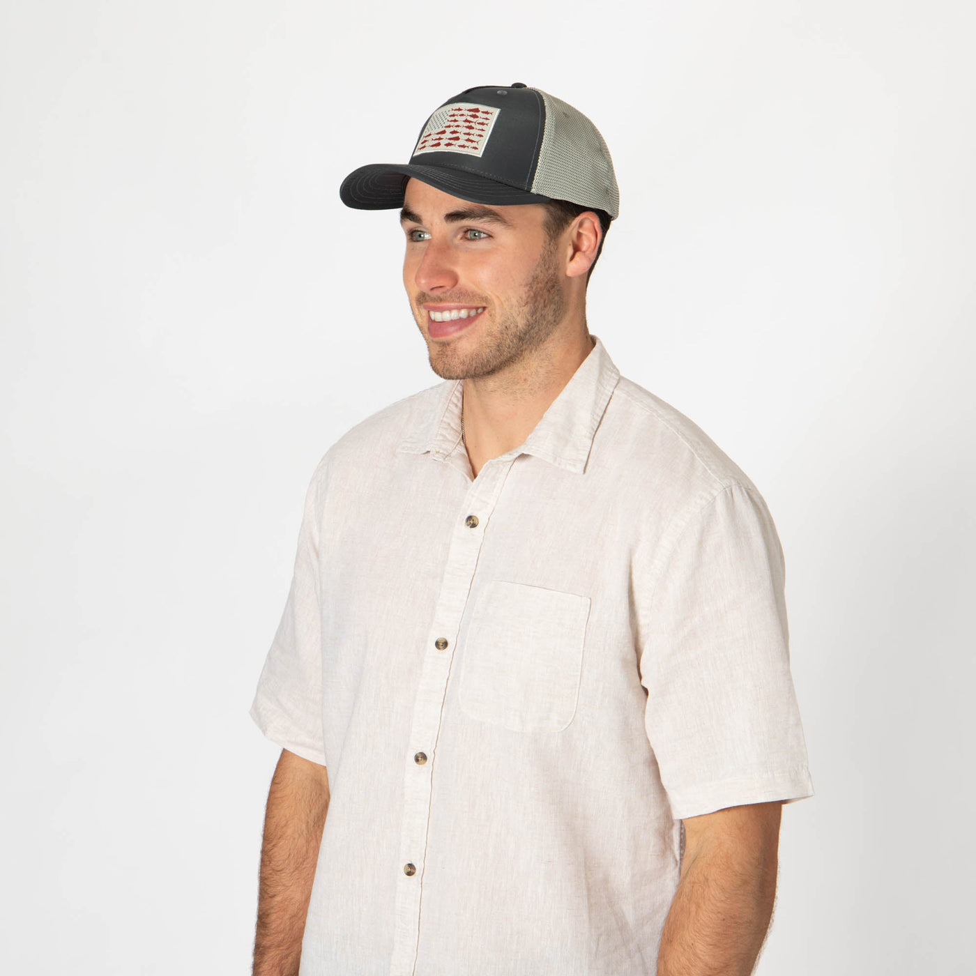 Water Performance - Mens Americana Fishing Trucker Hat-Trucker-San Diego Hat Company