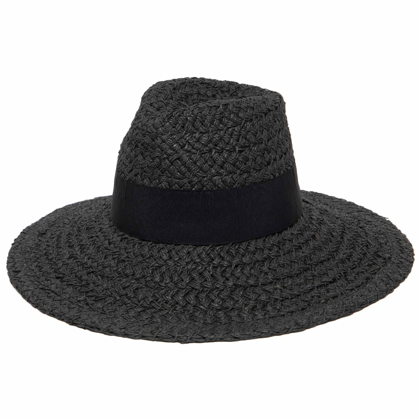 Women's Woven Paper Wide Brim Fedora With Grosgrain – San Diego Hat Company