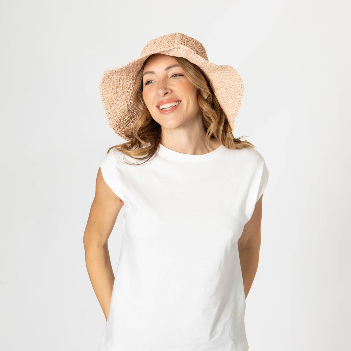 Women's Paper Crochet Floppy Bucket Hat-BUCKET-San Diego Hat Company