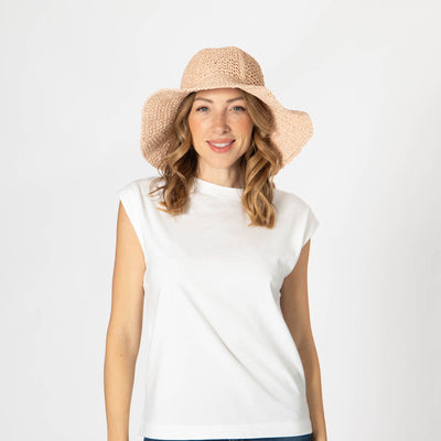 Women's Paper Crochet Floppy Bucket Hat-BUCKET-San Diego Hat Company