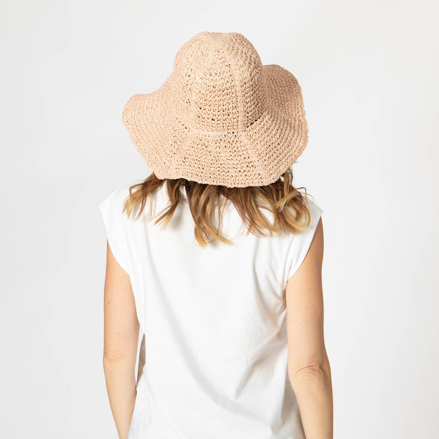 Women's Paper Crochet Floppy Bucket Hat-BUCKET-San Diego Hat Company