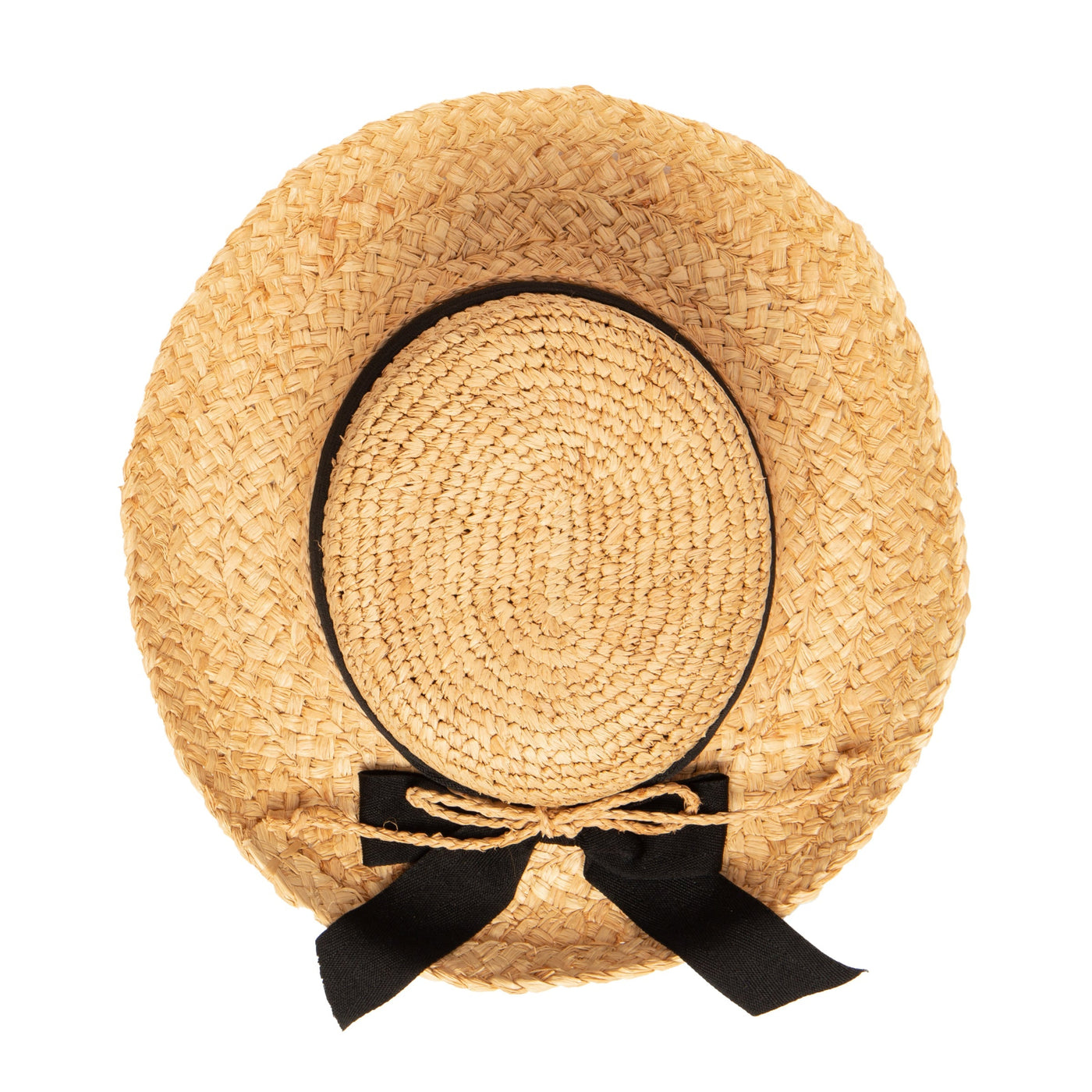 Kids' Raffia Hat With Ribbon (RHL9)-FEDORA-San Diego Hat Company