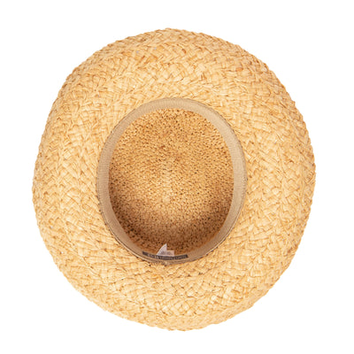 Kids' Raffia Hat With Ribbon (RHL9)-FEDORA-San Diego Hat Company