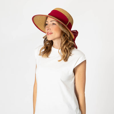 Brunch Date - Ultrabraid Face Saver With Chiffon Tie (UBM4480)-SUN BRIM-San Diego Hat Company