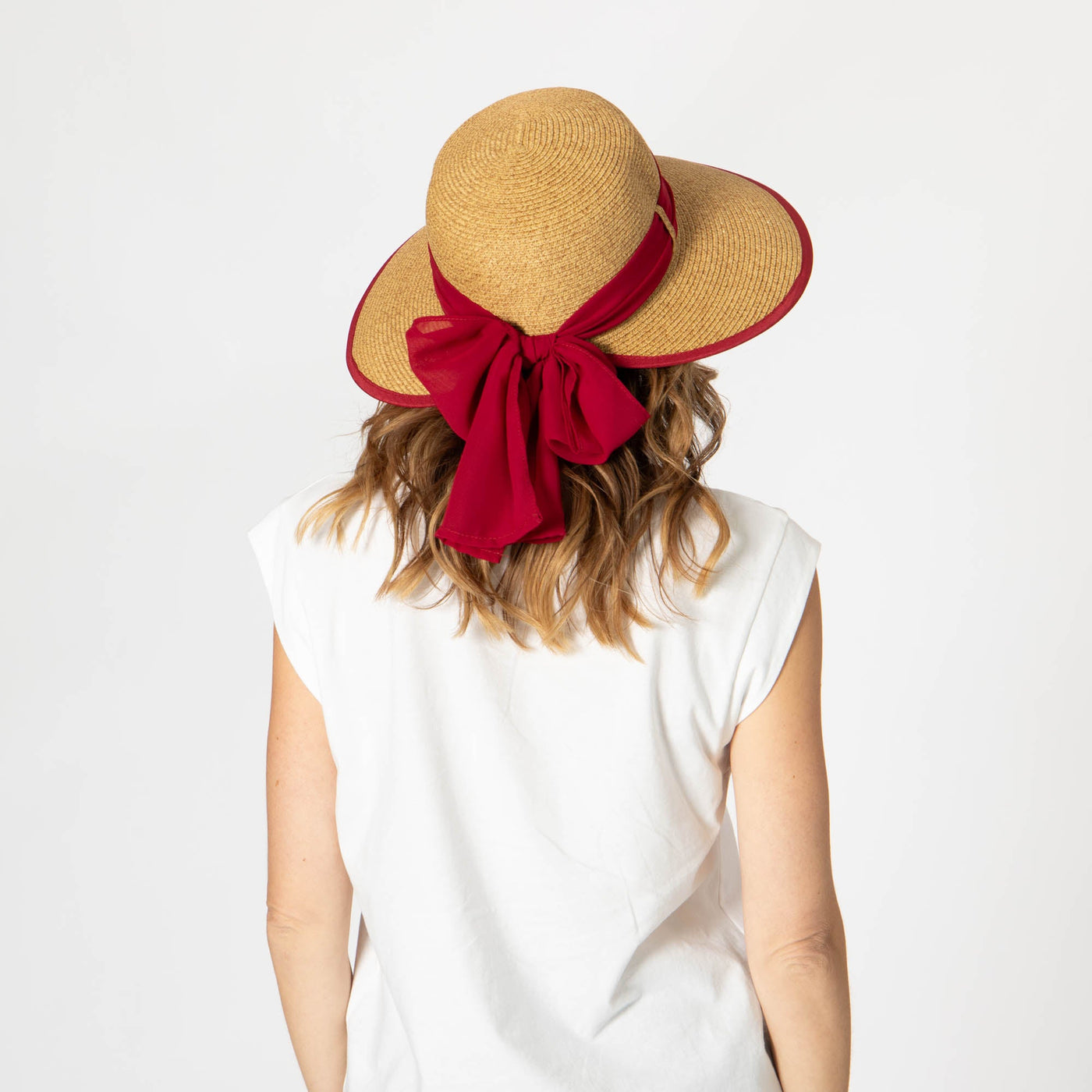 Brunch Date - Ultrabraid Face Saver With Chiffon Tie (UBM4480)-SUN BRIM-San Diego Hat Company