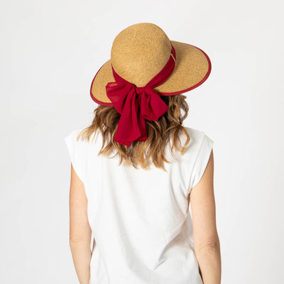 Brunch Date - Ultrabraid Face Saver With Chiffon Tie (UBM4480)-SUN BRIM-San Diego Hat Company